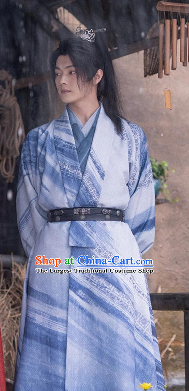 TV Series Wonderland of Love Prince Li Yi Blue Outfit Chinese Ancient Young Hero Costumes China Ancient Clothing