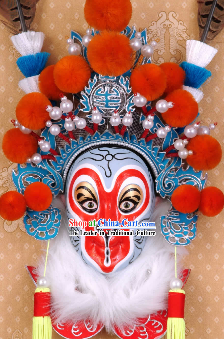 Handcrafted Peking Opera Mask Hanging Decoration - Sun Wukong