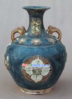 Chinese Classic Archaized Tang San Cai Statue-Song Dynasty Amphora Jar