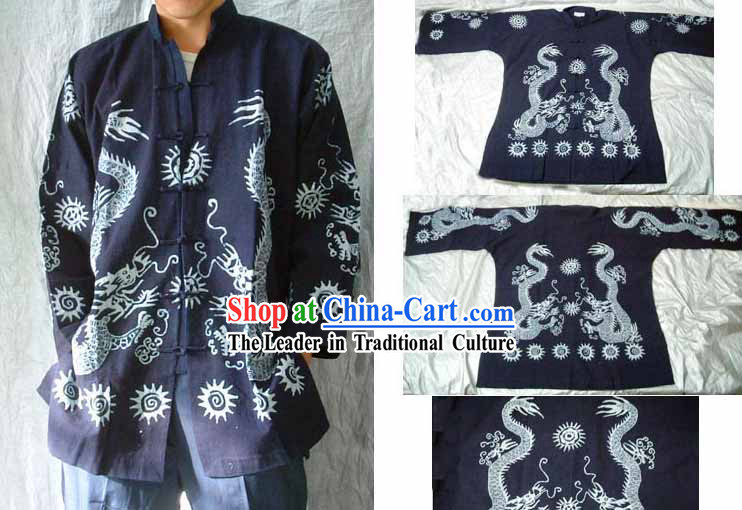 Hand Made Dragon Batik Clothes for Men