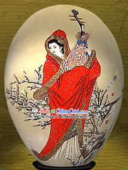 Chinese Wonders Hand Painted Colorful Egg-Zhao Jun_one of four ancient beauties_