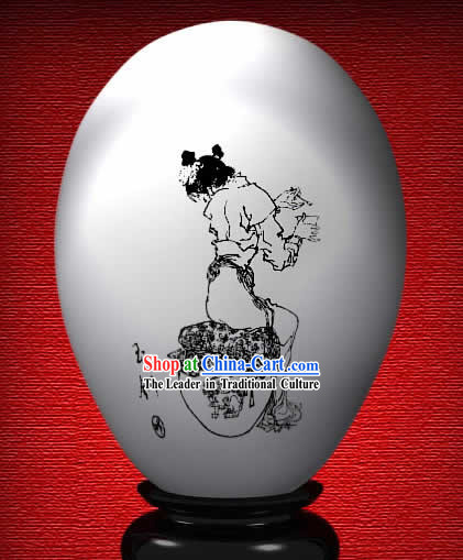 Chinese Wonder Hand Painted Colorful Egg-Yu Chai of The Dream of Red Chamber