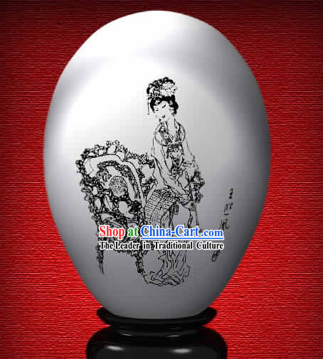 Chinese Wonder Hand Painted Colorful Egg-Wang Xifeng of The Dream of Red Chamber