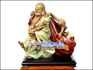 Hand Made Foshan Shi Wan Ceramics Statue-Lucky Generations