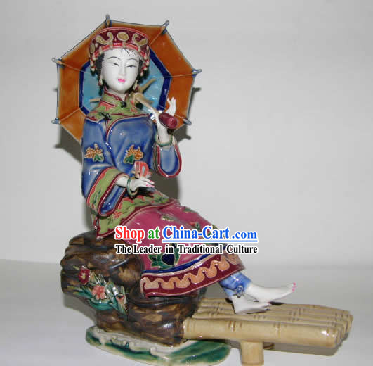 Chinese Hand Made Shi Wan Ceramics-Ancient Palace Princess