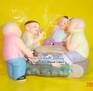 Beijing Hand Made Clay Figurine-Playing Cards