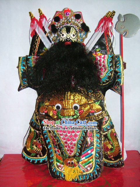 Chinese Classic Hand Puppet-Zhang Fei of Five Tiger Generals