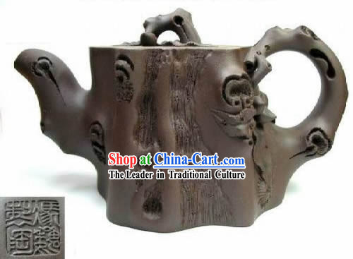 Hand Made and Carved Classic Stub Zisha Teapot
