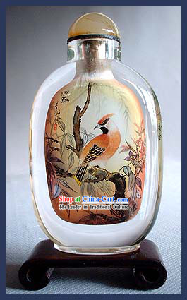 Snuff Bottles With Inside Painting Birds Series-Sunny Bird