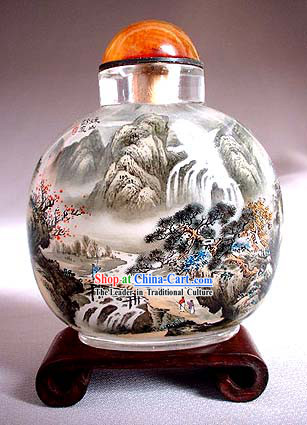 Snuff Bottles With Inside Painting Landscape Series-Chinese Mountain and River