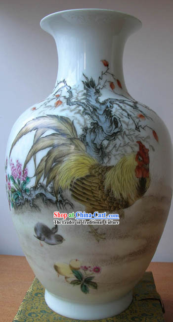 Chinese Jingde Town Ceramics Teapot-Chicken King