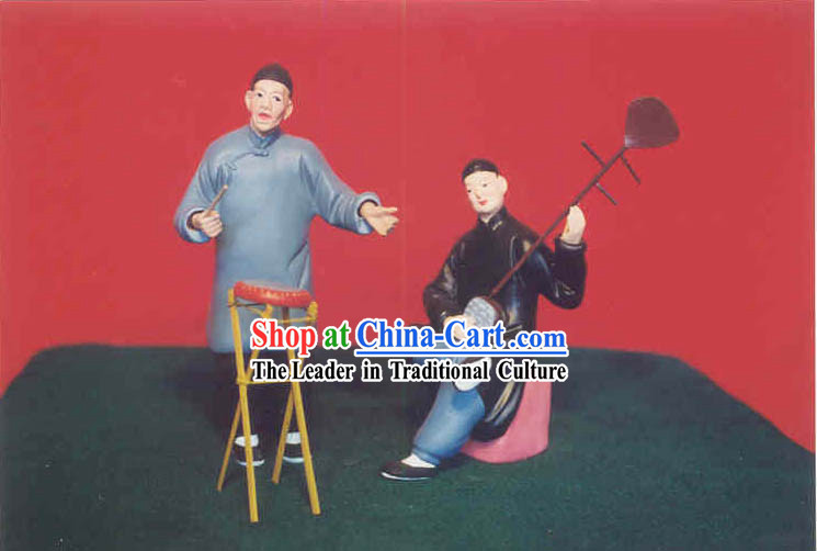 Chinese Hand Painted Sculpture Art of Clay Figurine Zhang-China Folk Art Shuo Shu
