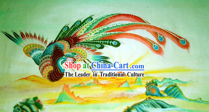 Chinese Traditional Painting with Meticulous Detail-Phoenix King