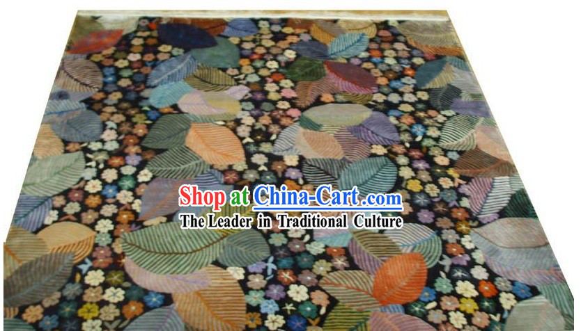 Art Decoration Chinese Hand Made Thick Natural Silk Rug_180_180cm_