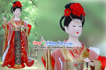Handmade Peking Silk Figurine Doll - Tang Dynasty Beauty Empress 1