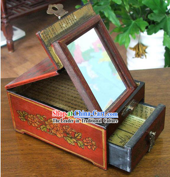 Archaize Chinese Colored Drawing Making Up Red Casket