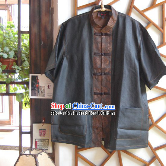 Chinese Mandarin Style Short Handed Shirt