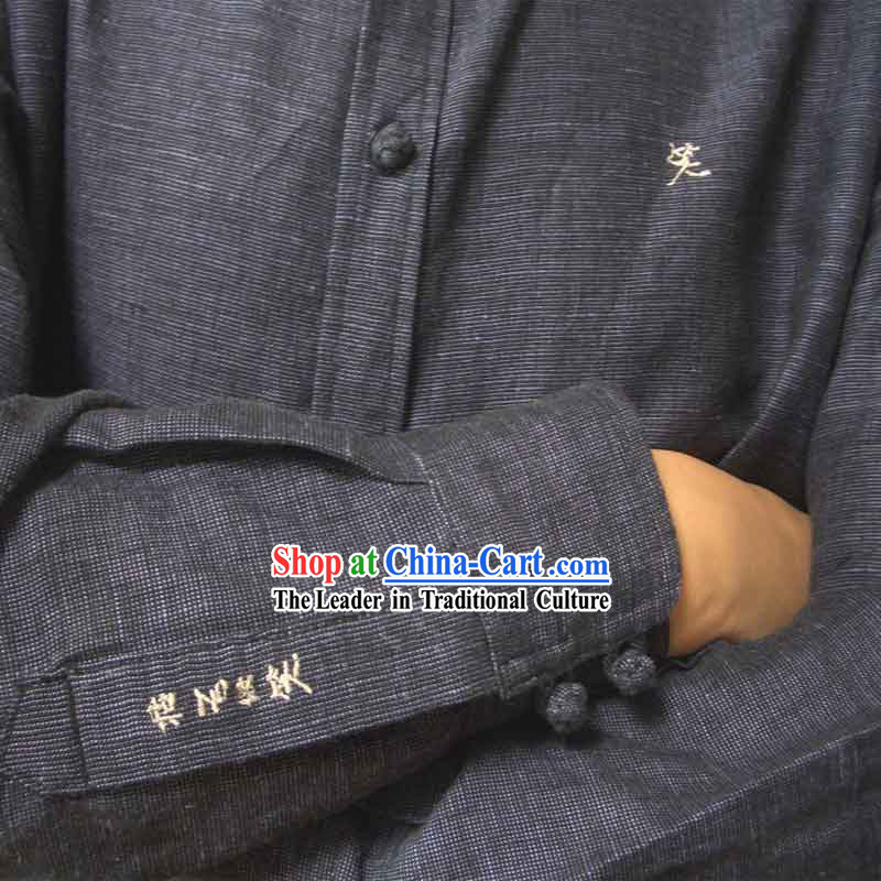 Chinese Mandarin Handmade Flax Blouse for Men