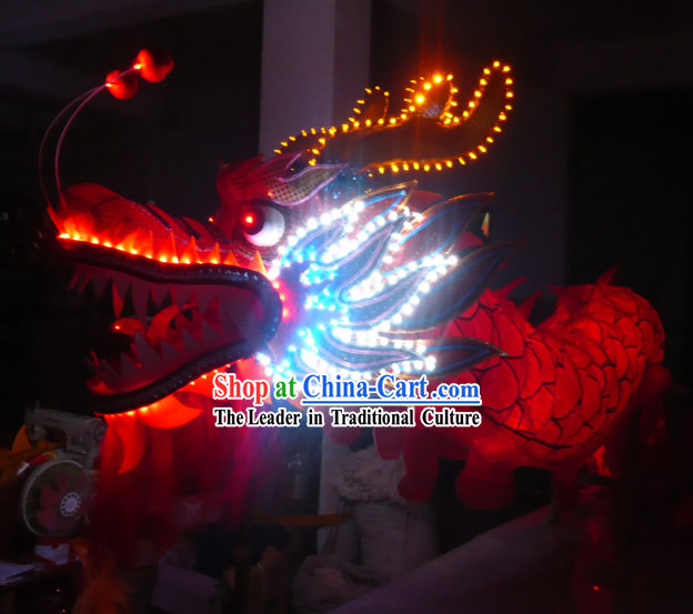 Happy Festival Celebration and Display LED Lights Luminous Dragon Dance Costumes Complete Set