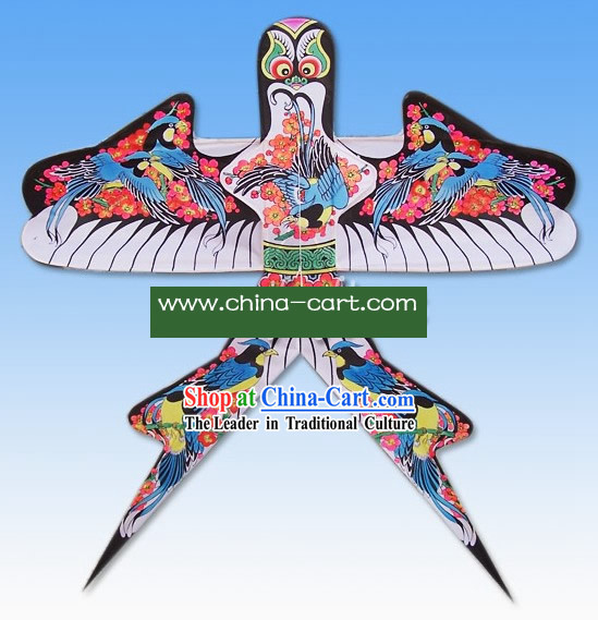 Chinese Classical Hand Painted and Made Swallow Kite - Birds Playing with Plum