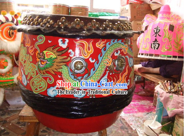 Hand Painted Dragon Dance Drum Set