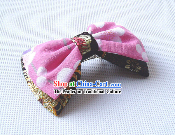 Japanese Traditional Handmade Kimono Bowknot Hair Decoration