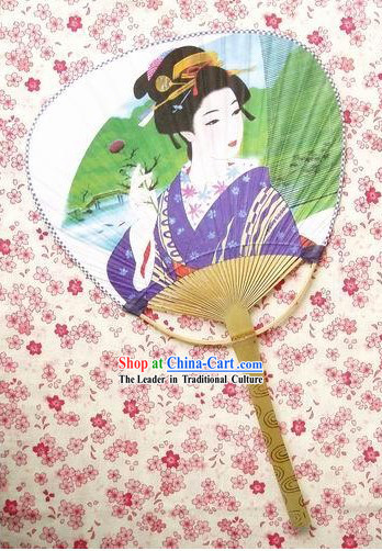 Japanese Traditional Goldfish Circular Fan for Lady