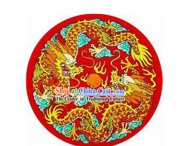 Chinese Ancient Palace Dragon and Phoenix Decoration Umbrella