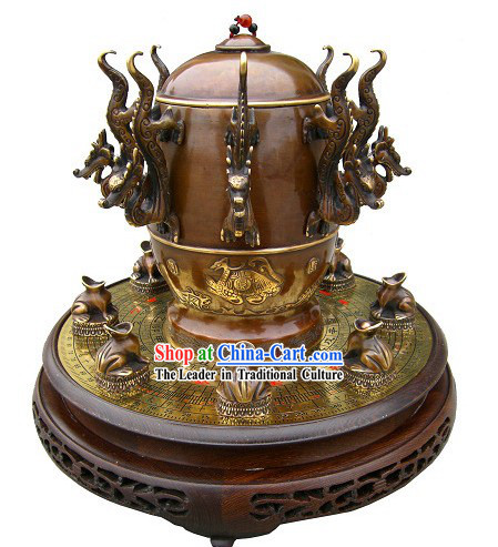 Chinese Hand Made and Carved Seismograph Collectible