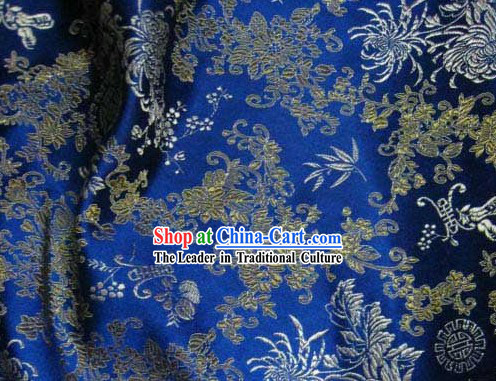 Lucky Fu Longevity Flower Silk Fabric