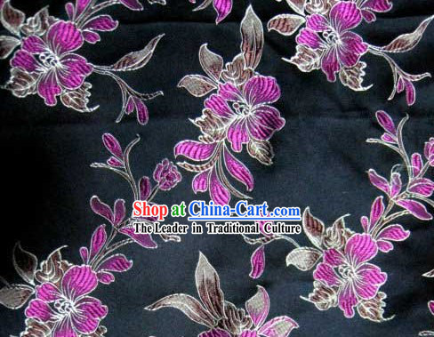 Chinese Traditional Silk Flower Fabric