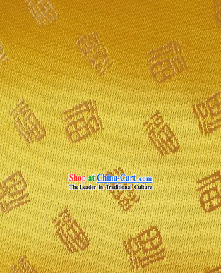 Lucky Fu Gold Fabric