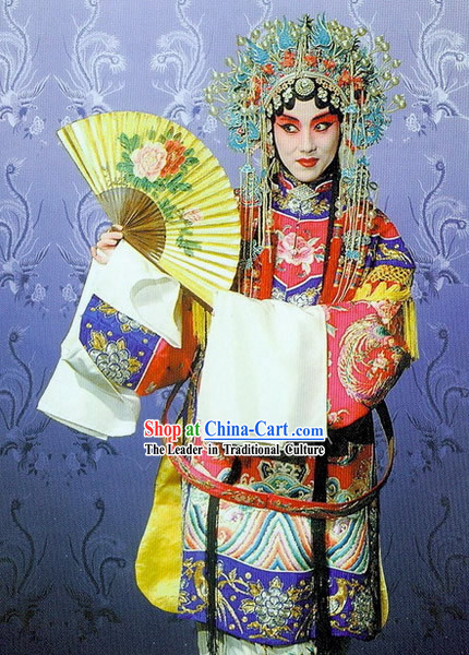 Peking Opera Phoenix Robe and Crown Complete Set