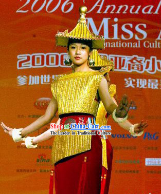 Chinese Stage Performance Dance Costumes Set