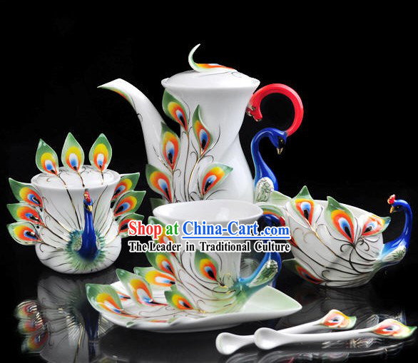 Chinese Classical Goldfish Ceramic Coffe Cups 21 Pieces Set