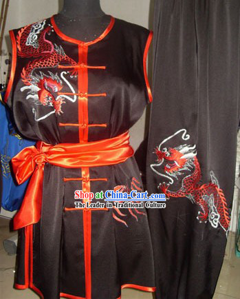 Chinese Dragon Kung Fu Martial Arts Uniform Set for Men