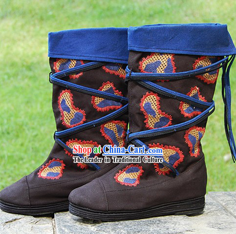 Chinese Embroidery Cloth Women Boots