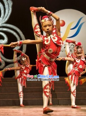 Jin Guo Xiao Ying Xiong Hua Mulan Dance Costume for Children