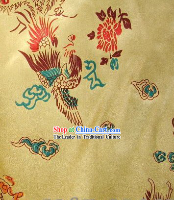 Traditional Chinese Dragon Phoenix Silk Fabric