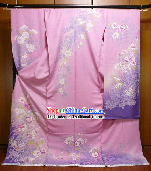 Japanese Classical Women's Kimono Complete Set