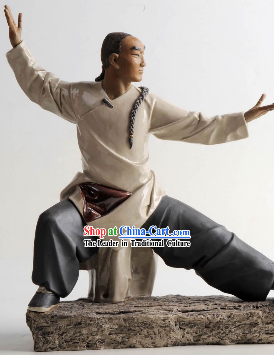 Chinese Classical Shiwan Ceramic Statue Collection - Huang Feihong