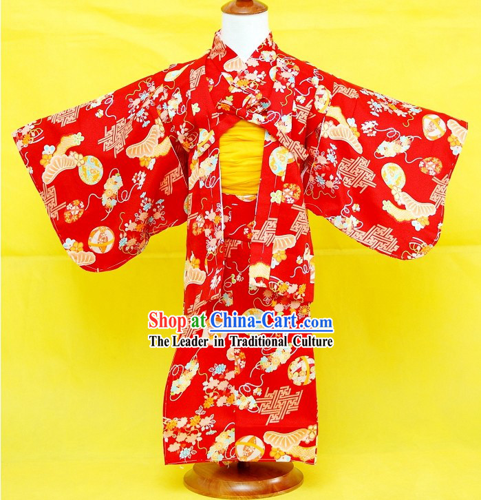 Traditional Japanese Kimono Complete Set for Children