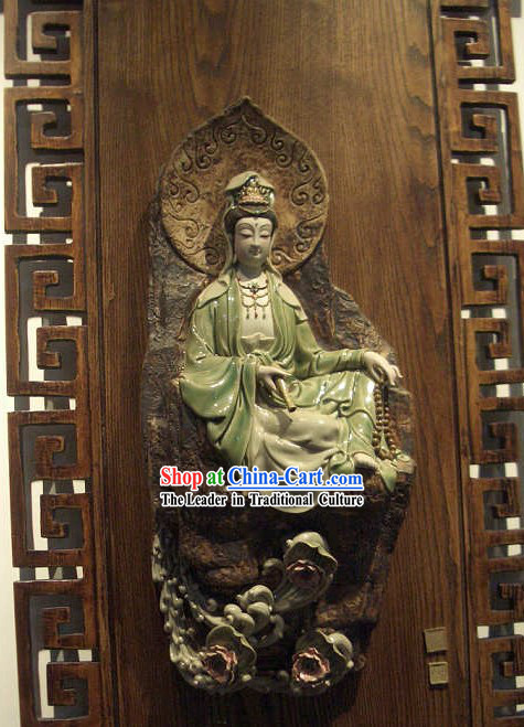 Guan Yin Shiwan Ceramics Figurine Hanging