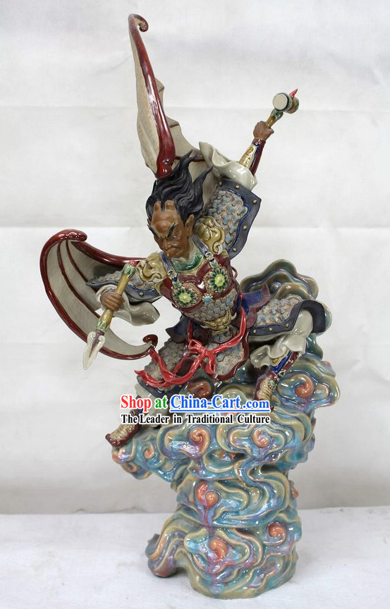 Thunder God Chinese Shiwan Ceramic Figurine