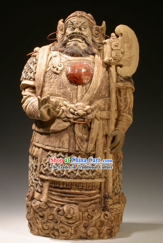 Chinese Classic Shiwan Ceramics Statue Arts Collection - Door God