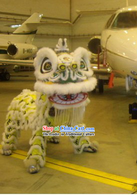 Unique Design Luminous Long Wool Lion Dance Costume Complete Set