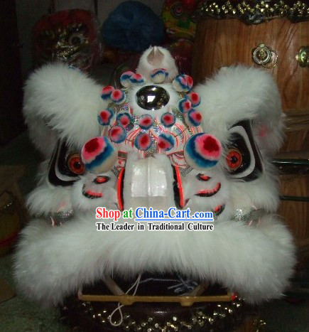 High School Students Size Sheep Fur Lion Dance Costume Complete Set