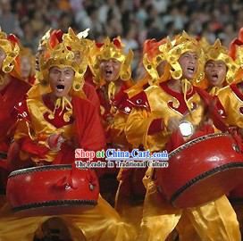 Traditional Chinese Dragon Dancer Costumes Complete Set