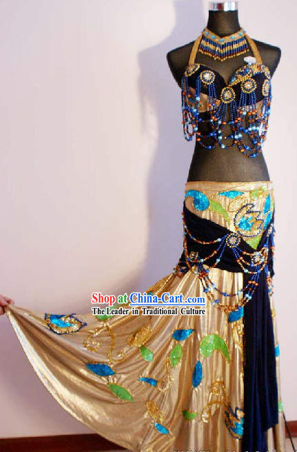 Top Belly Dance Performance Costumes Complete Set for Women