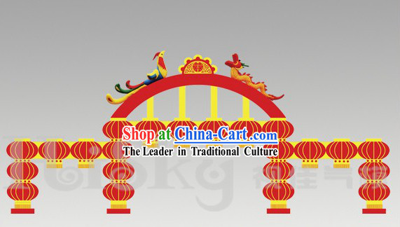 Chinese Inflatable Lanterns Dragon Phoenix